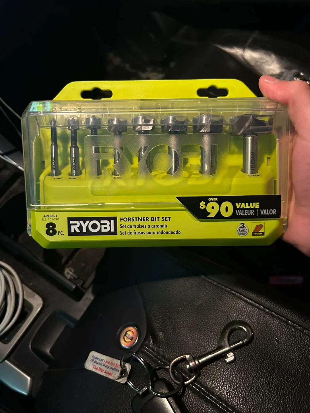 Ryobi Forstner Bit Set - 8 Piece