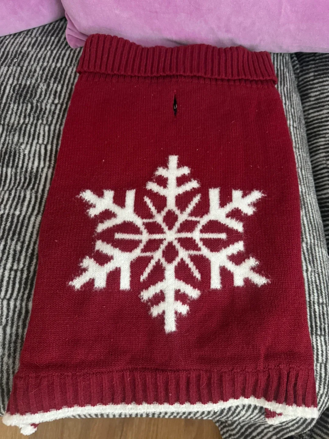 Red Dog Sweater with Snowflake