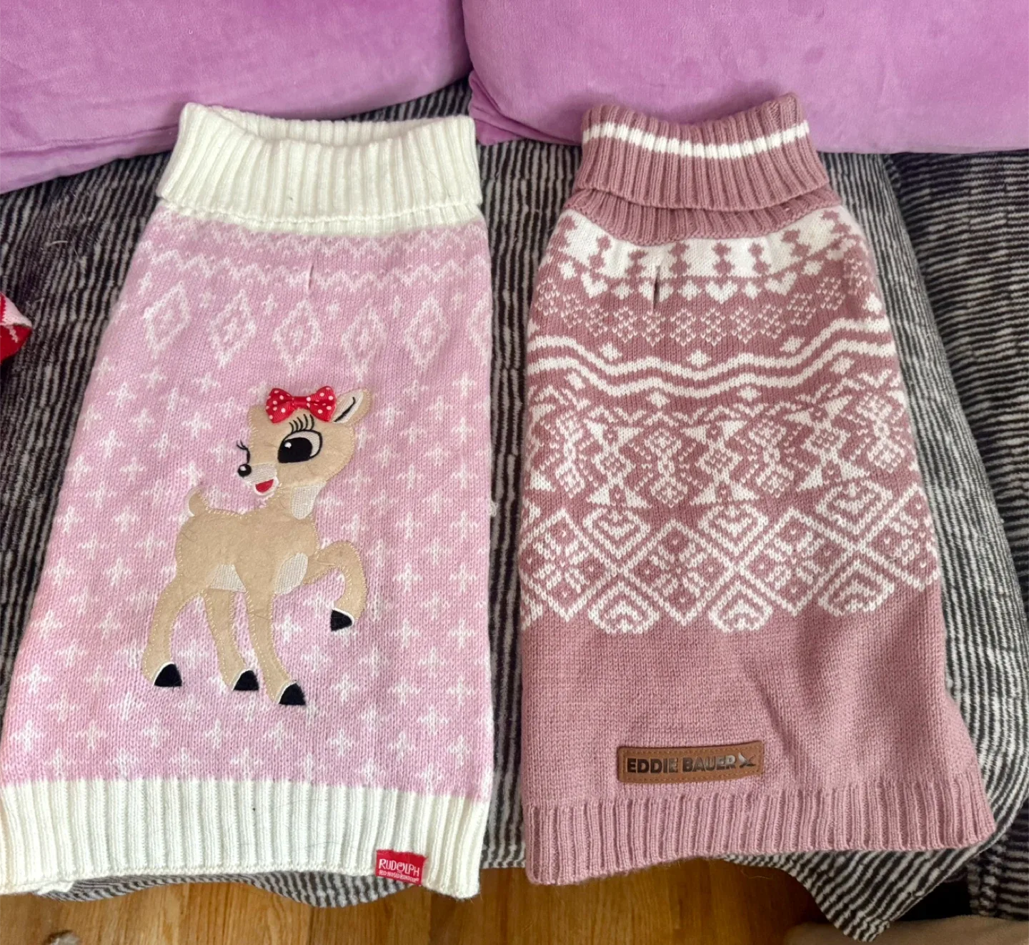 Eddie Bauer & Rudolph Dog Sweaters