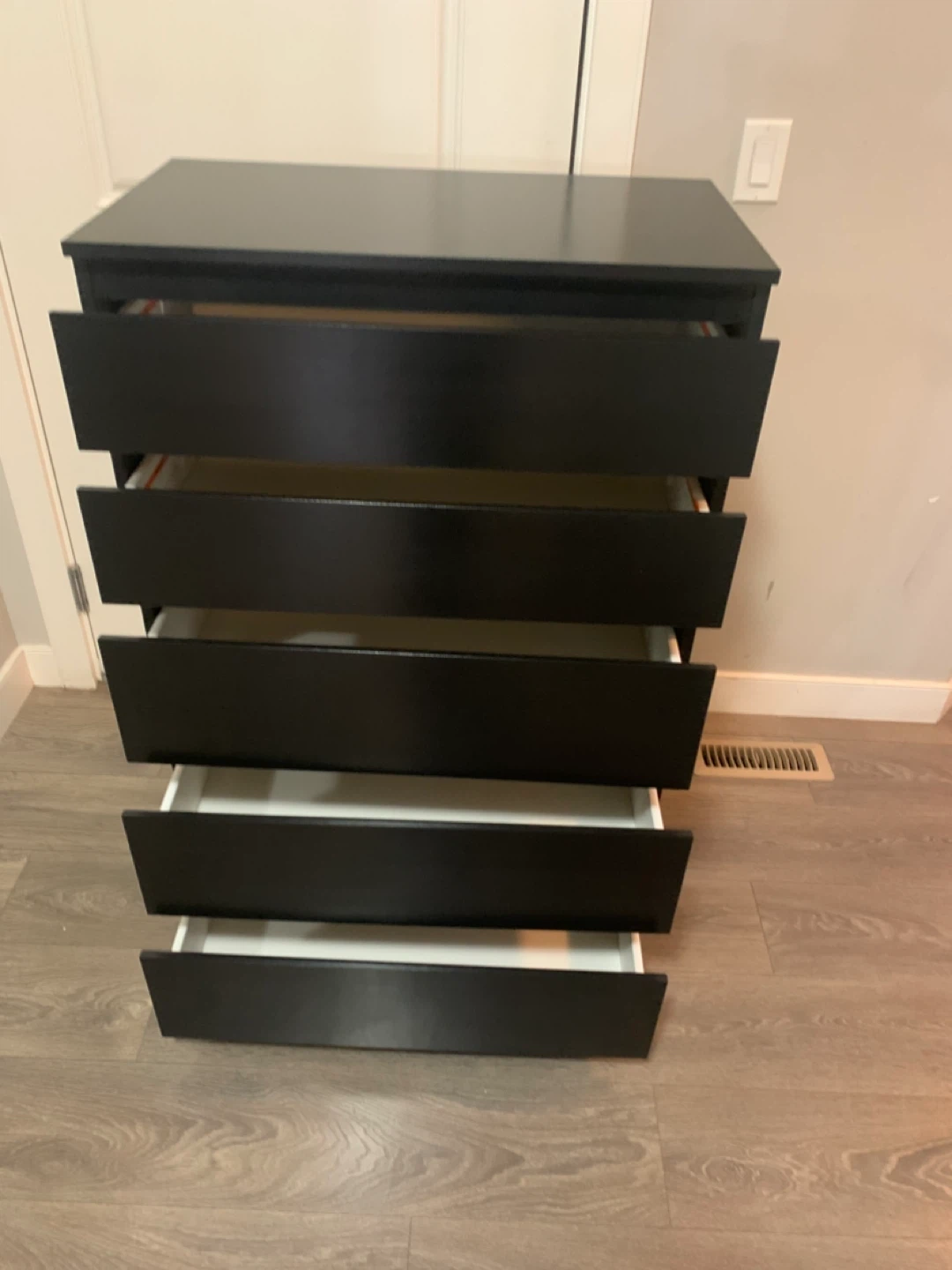 Black 5-Drawer Dresser - photo 5