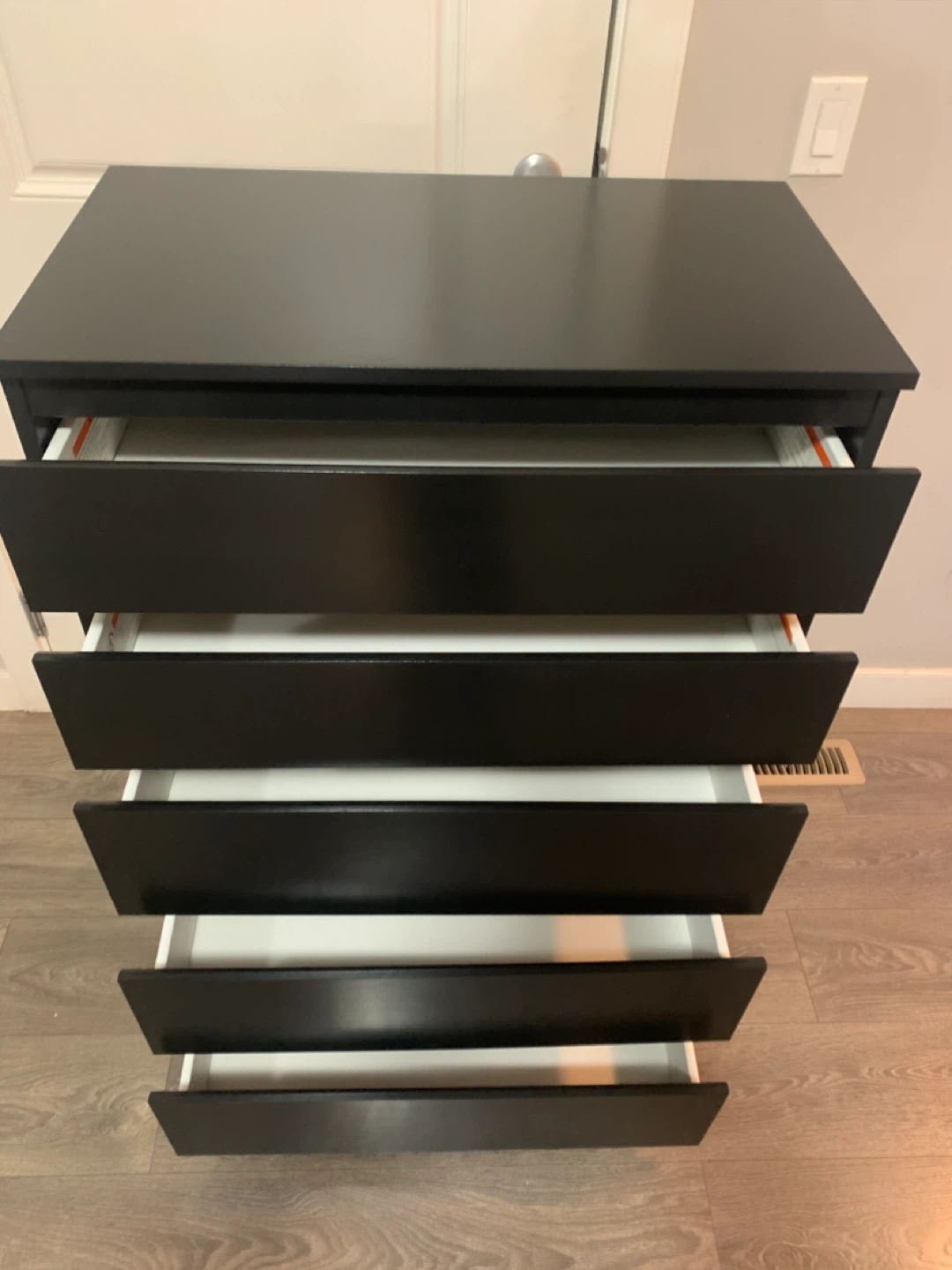 Black 5-Drawer Dresser - photo 4