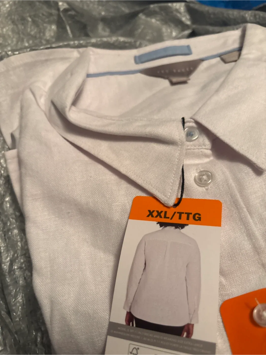 Ladies New Ted Baker White Linen Shirt XXL image indicator(3)