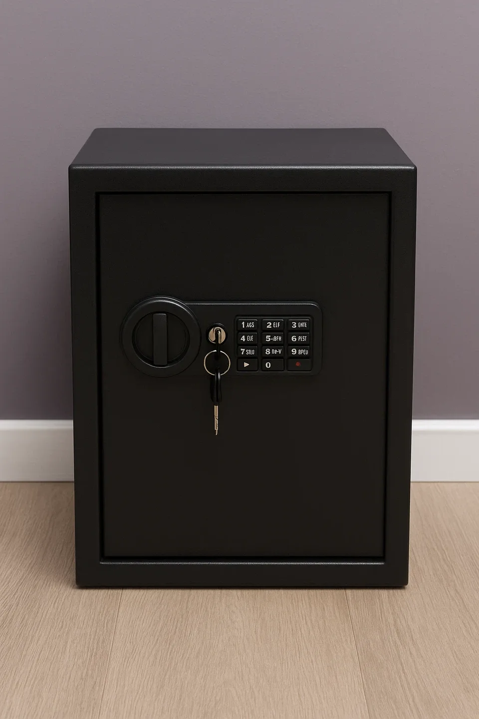 Black Digital Security Safe with Key