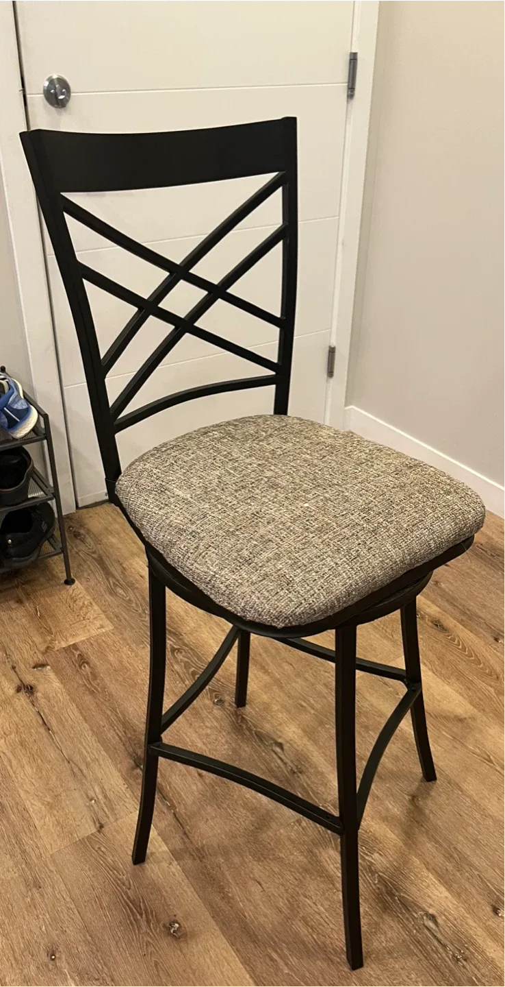 Black Metal Swivel Bar Stool image indicator(2)