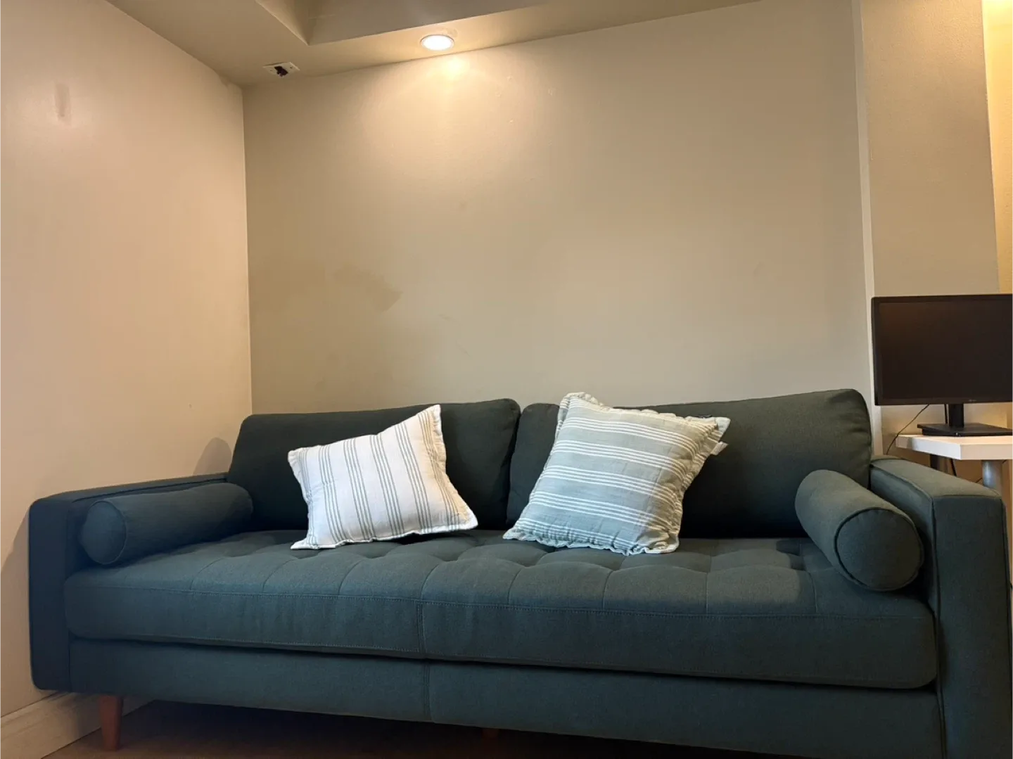 Green Sofa with Pillows image indicator(2)