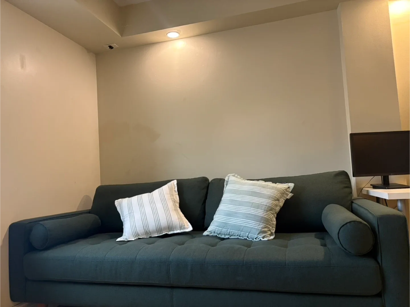 Green Sofa with Pillows image indicator(4)