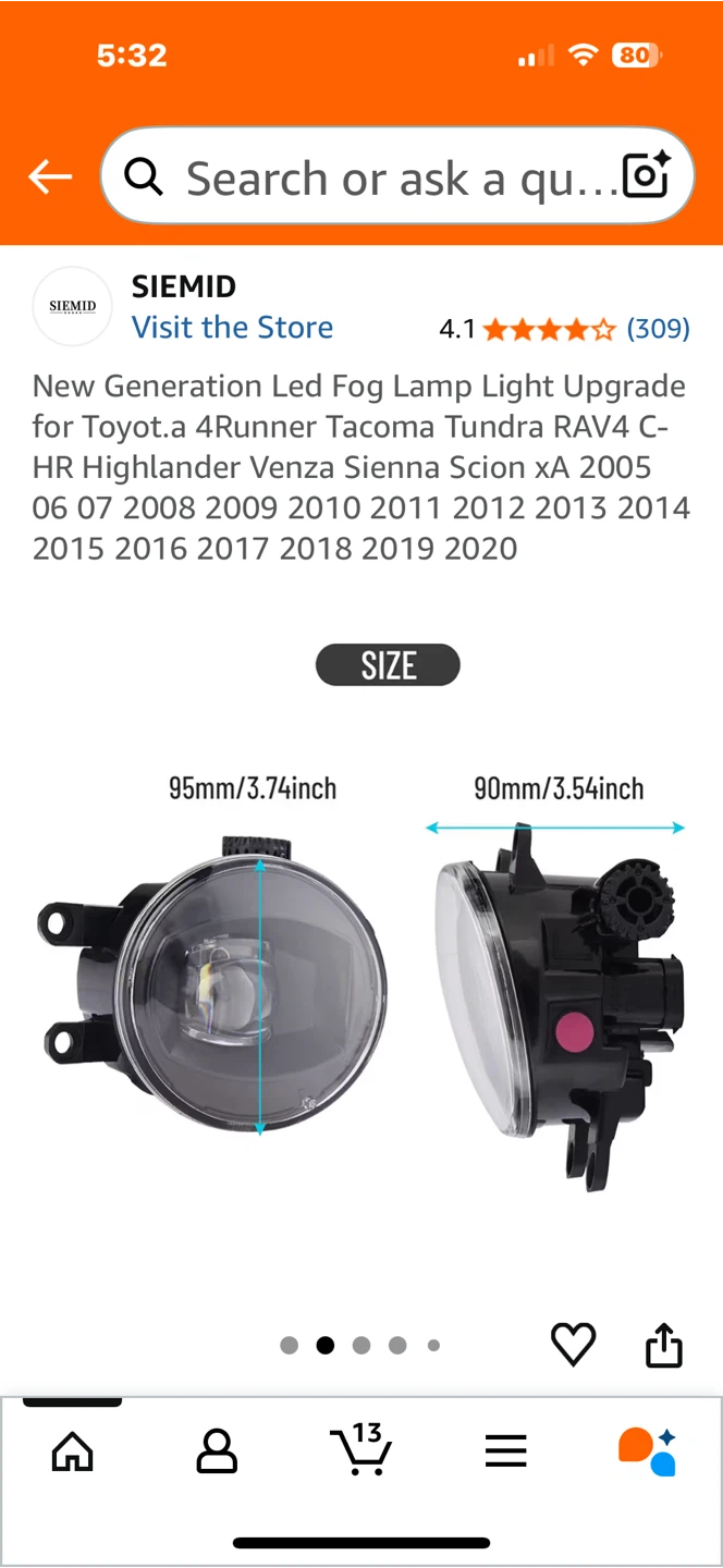 SIEMID LED Fog Lamp Upgrade for Toyota - photo 3