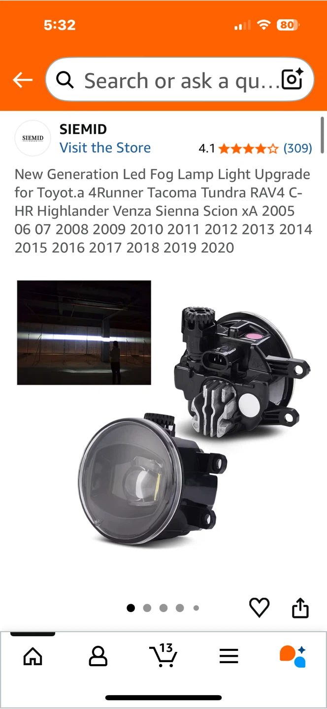 SIEMID LED Fog Lamp Upgrade for Toyota - photo 2