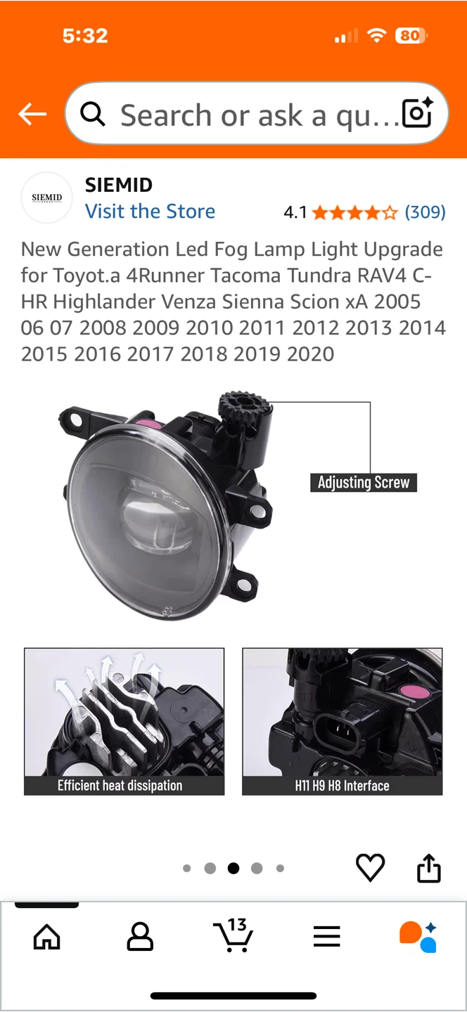 SIEMID LED Fog Lamp Upgrade for Toyota - photo 4