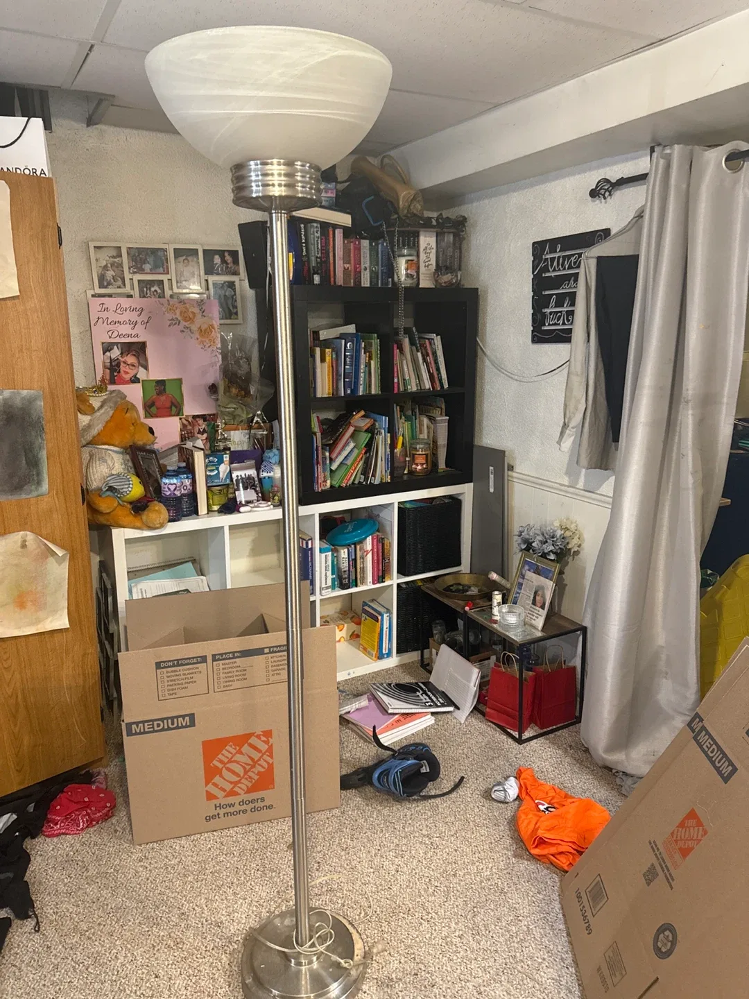 Floor Lamp with Marble Shade