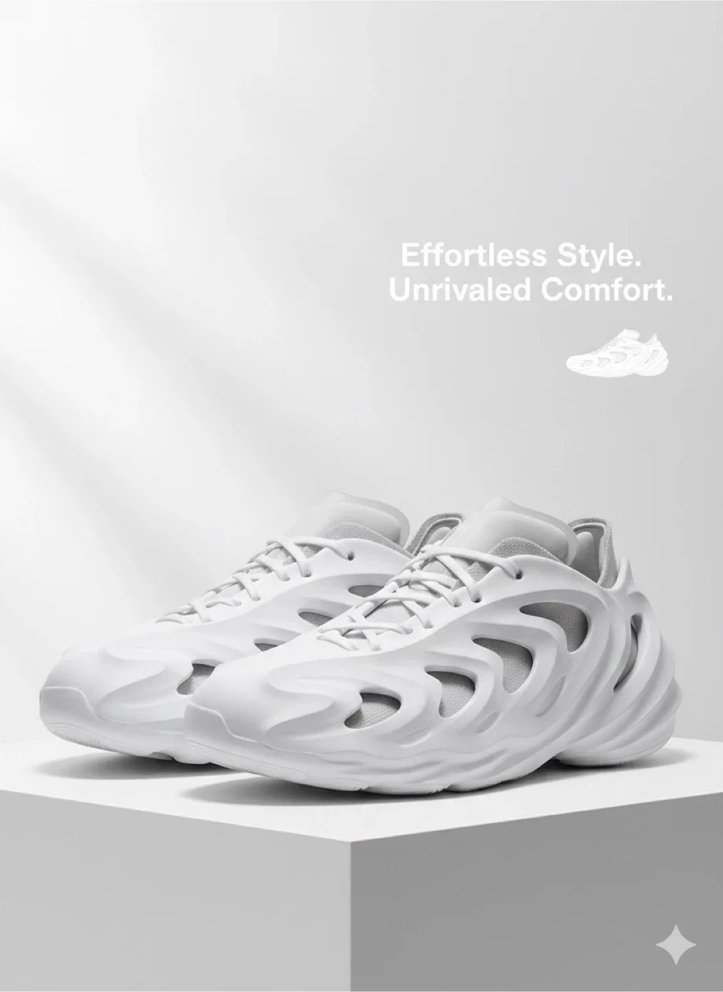 Adidas White AdiFOM Q Shoes