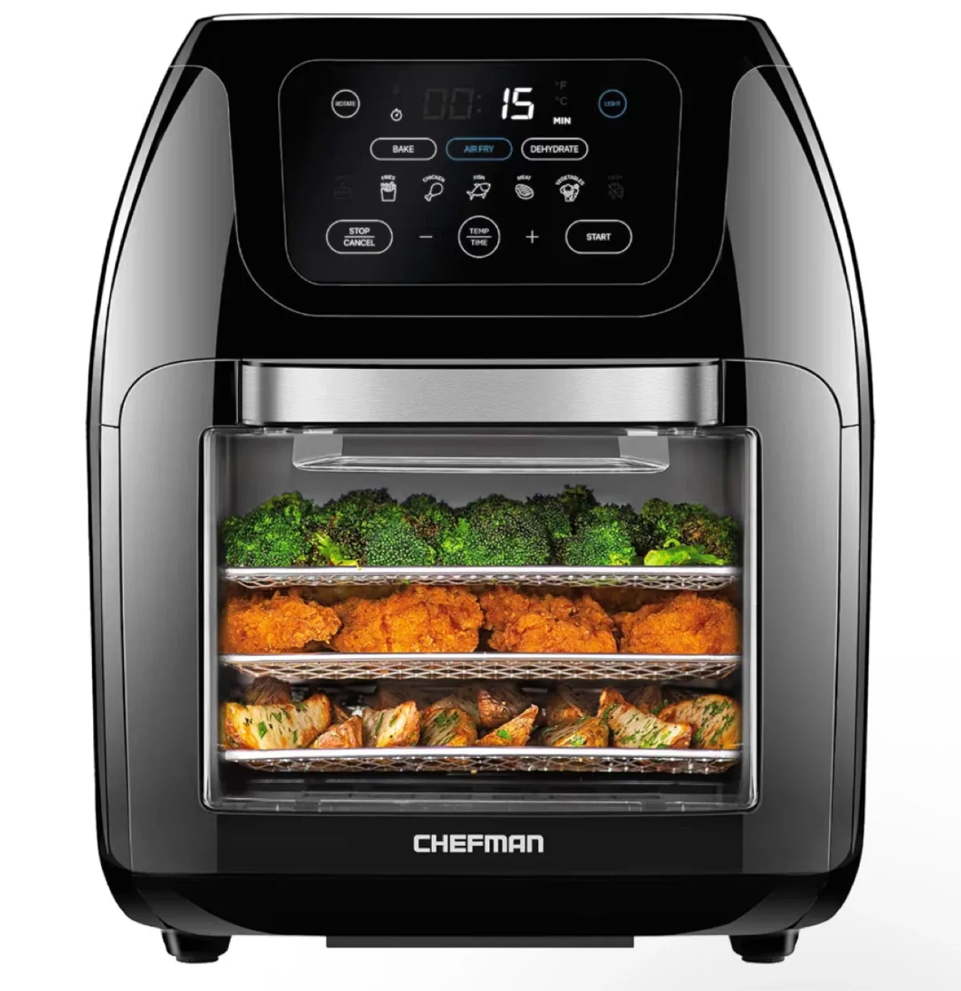 New Chefman Air Fryer Oven, Black
