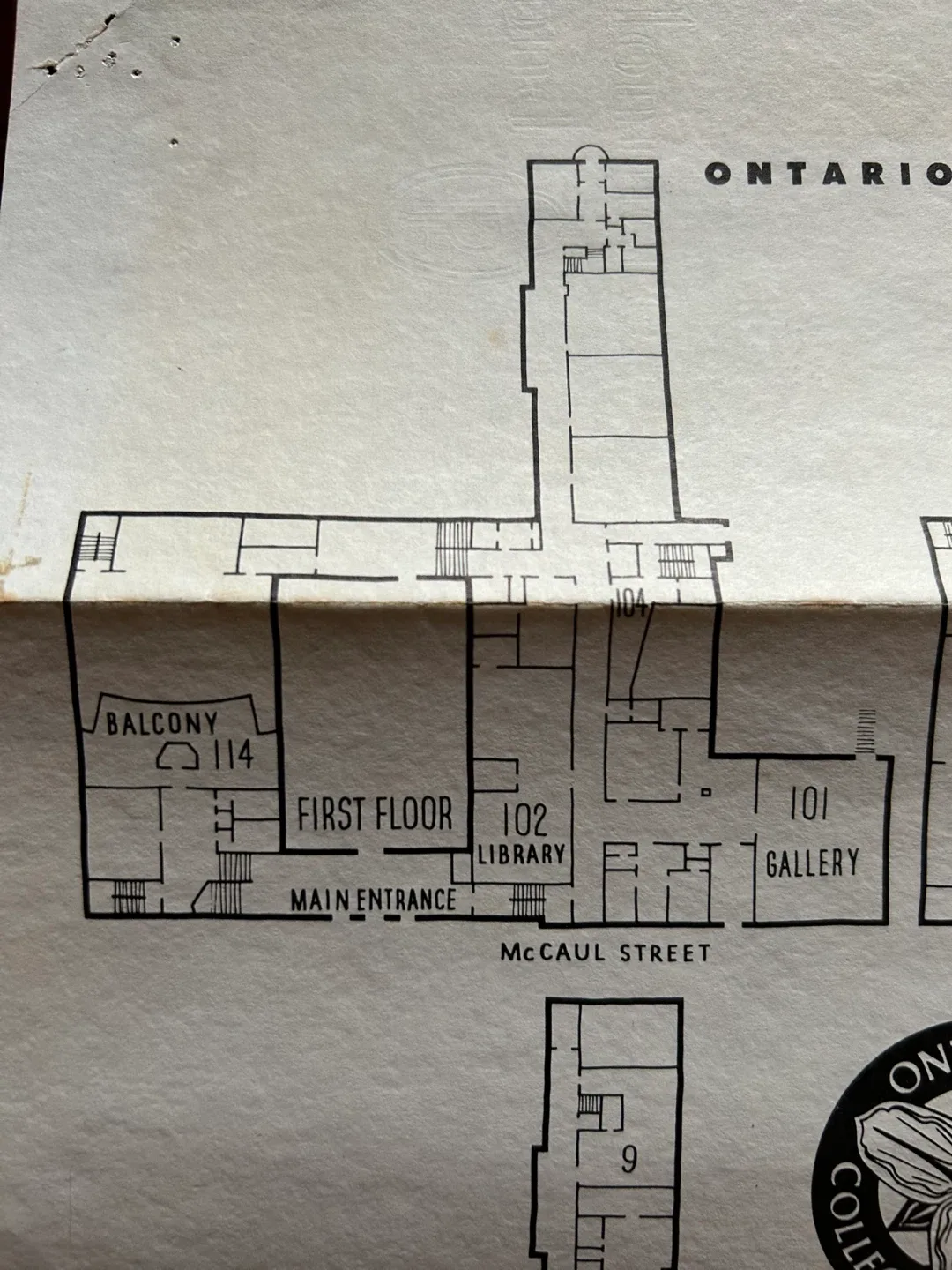 OCA OCAD 1960s floor plan Ontario College of Art Design image indicator(4)