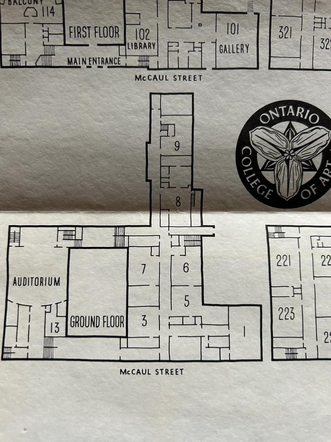 OCA OCAD 1960s floor plan Ontario College of Art Design image indicator(2)