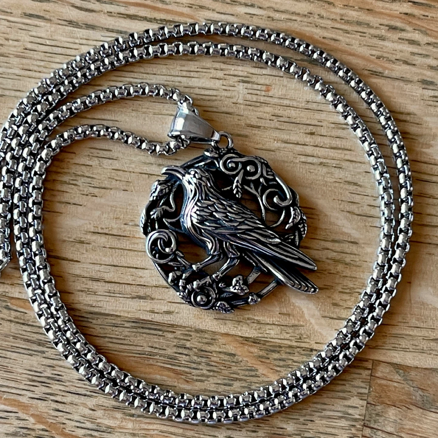 Viking Raven stainless steel necklace - photo 2