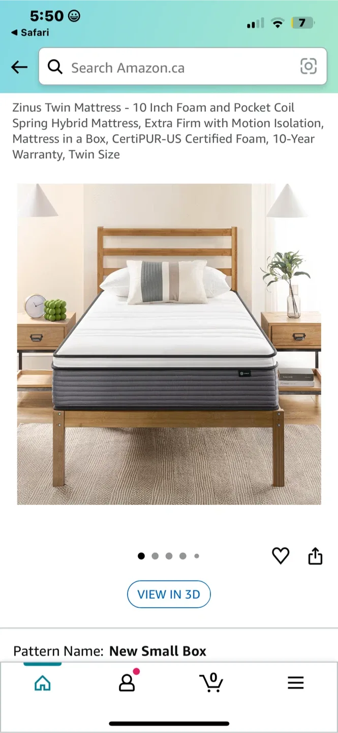 Zinus 10 Inch Twin Mattress