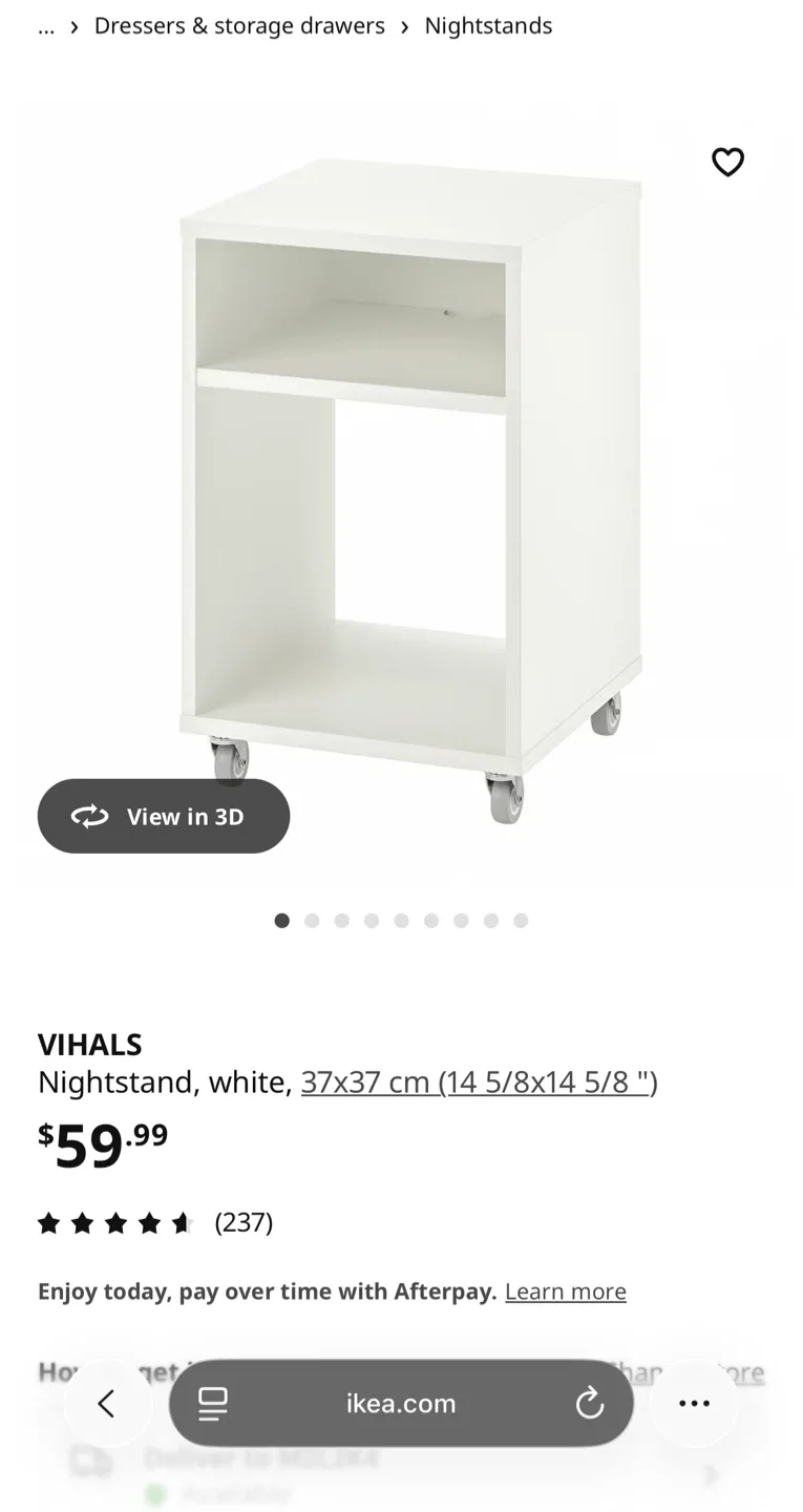 IKEA VIHALS White Nightstand