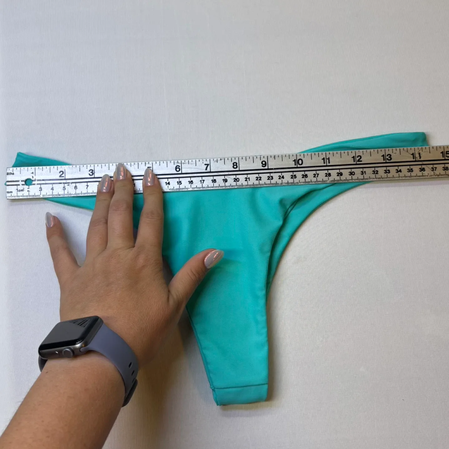 Sherry DC Cheeky Low Rise Thong Bikini Swimsuit Bottom Size M image indicator(6)