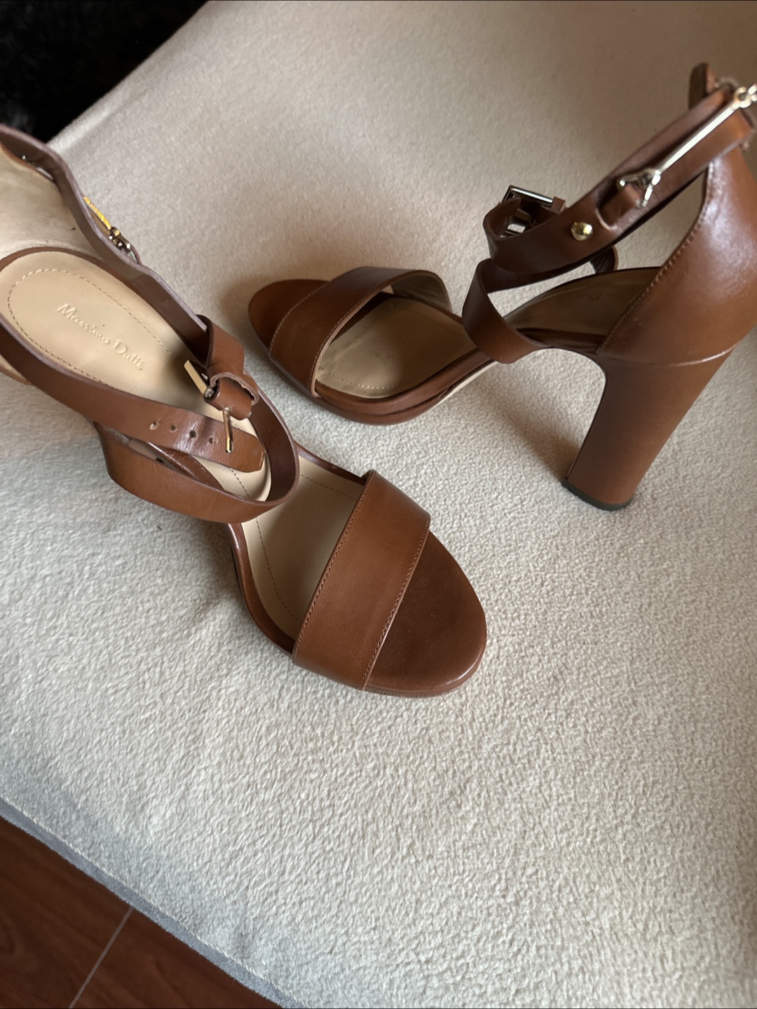 Leather high heels