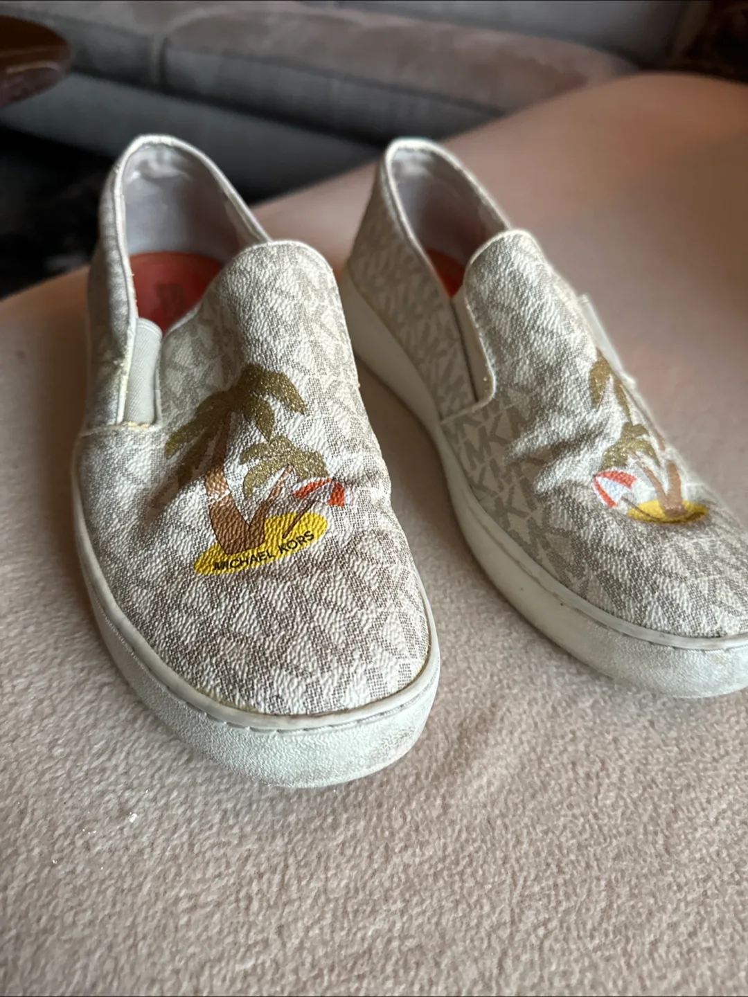 Michael Kors canvas slip on