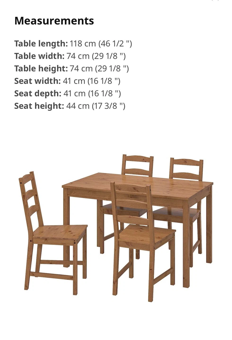IKEA Jokkmokk Dining Table and 4 Chairs - photo 4