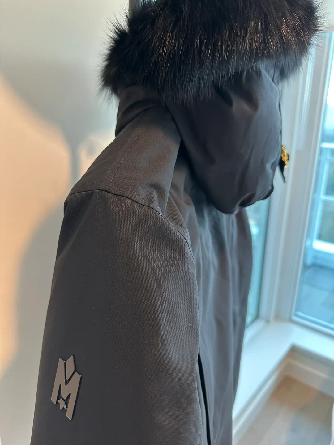 Mackage Black Down Bomber Jacket