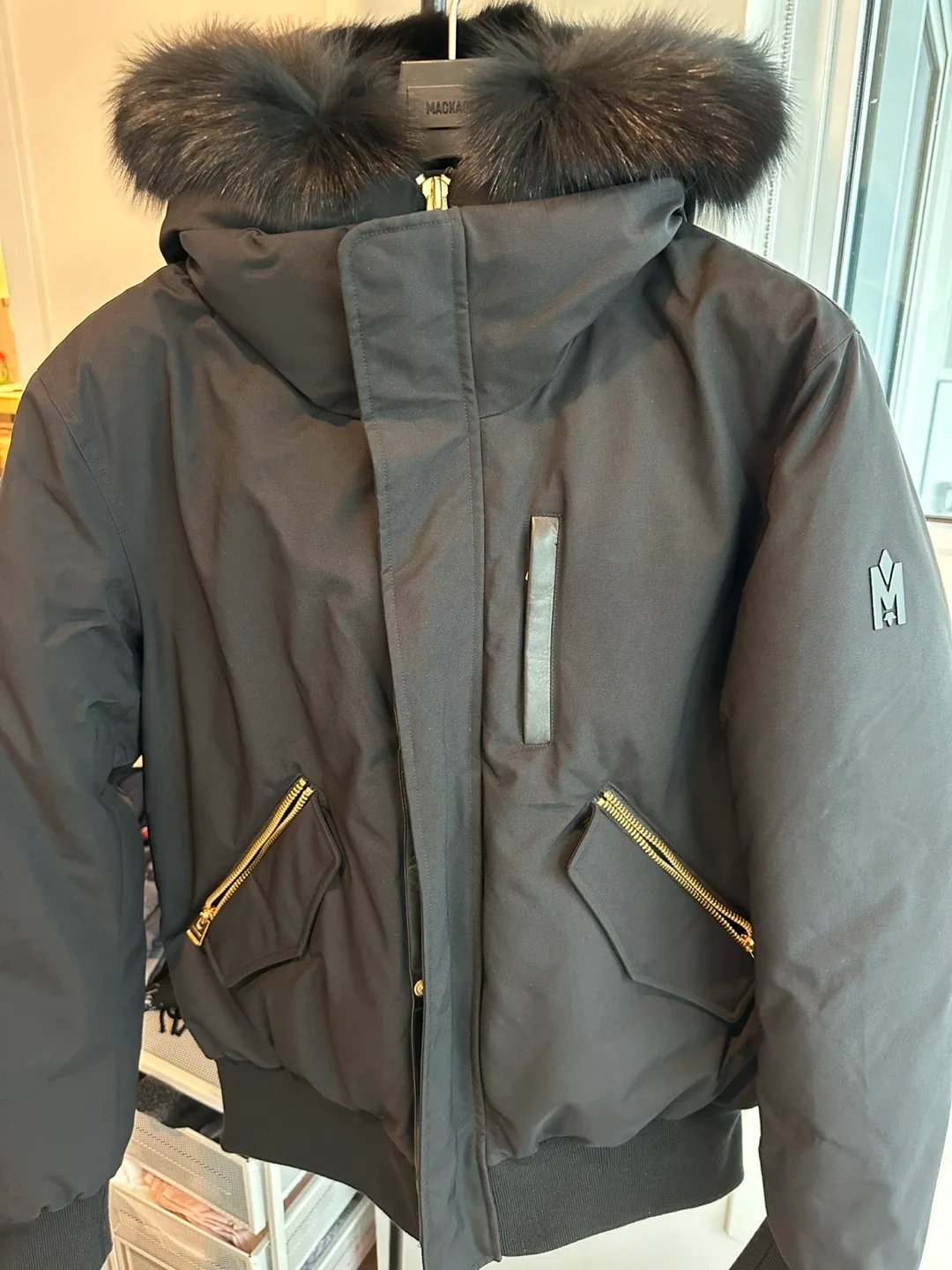Mackage Black Down Bomber Jacket image indicator(4)