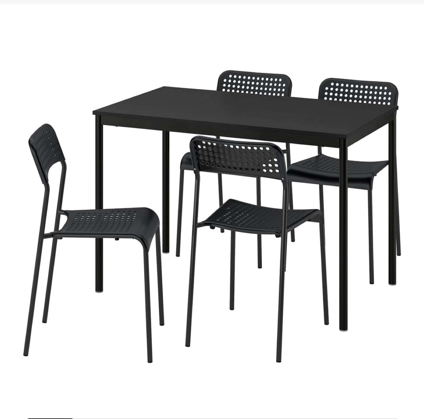 Black Desk with 4 chairs