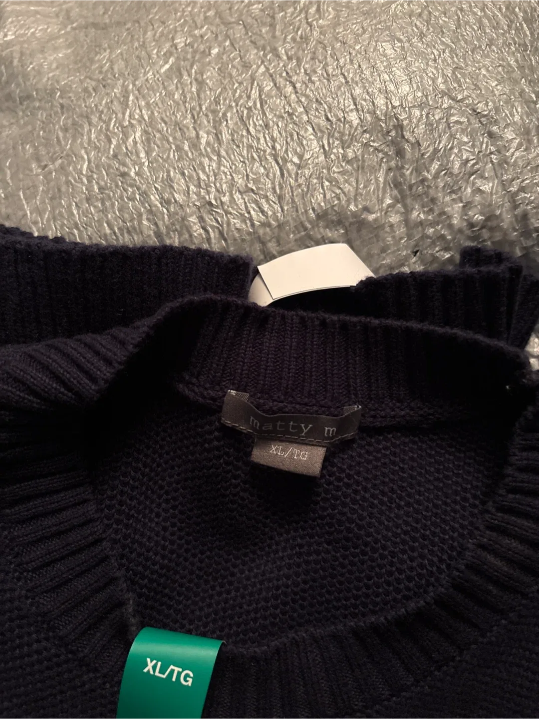 Ladies Matty M XL/TG Navy Blue Sweater - New! image indicator(2)
