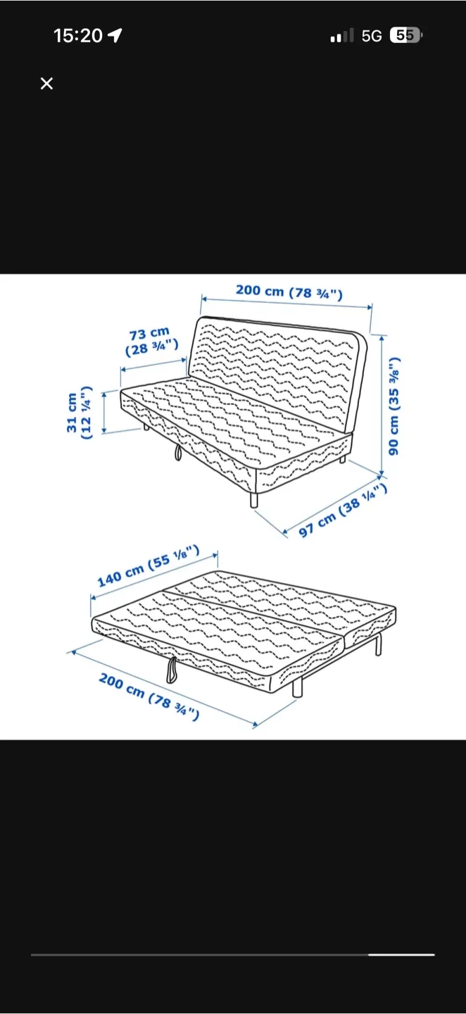 IKEA NYHAMN sofa bed with foam mattress image indicator(9)