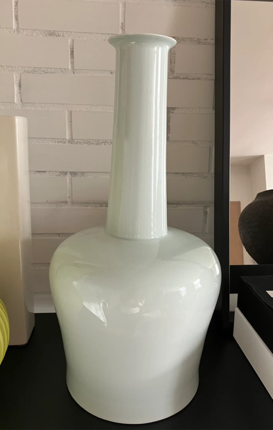 Middle Kingdom Tall Glazed Porcelain Vase