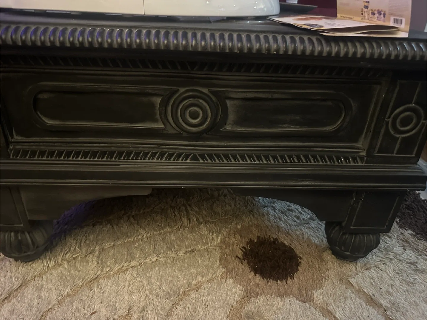 Dark Brown Marble Top Coffee Table image indicator(2)