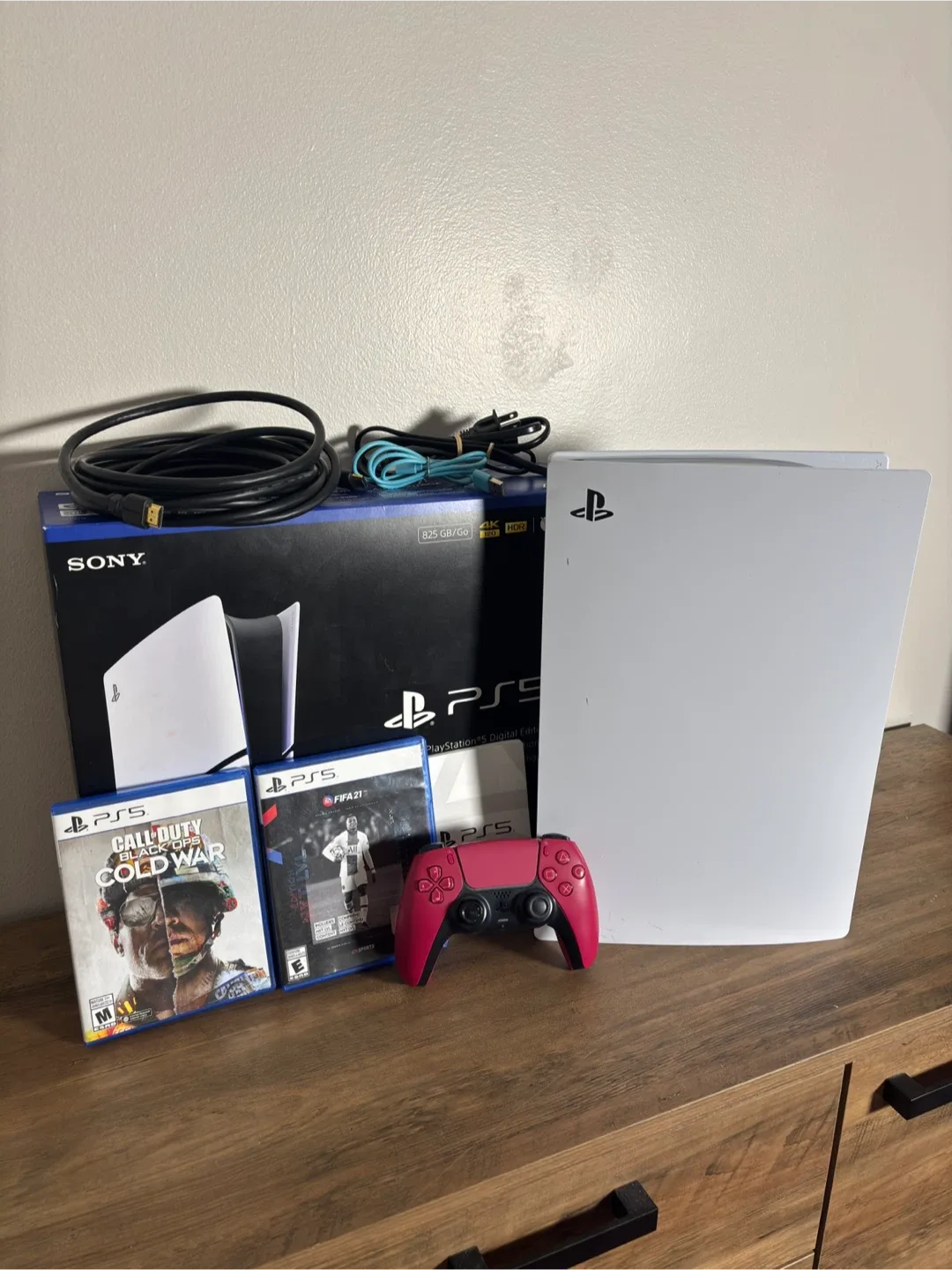 PS5 Digital Edition (825GB) + Controller & 2 Games - Act Now!