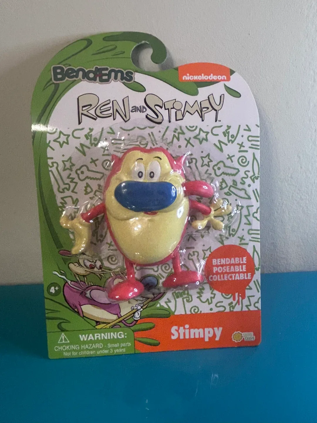 NEW Ren & Stimpy Stimpy BendEms Figure
