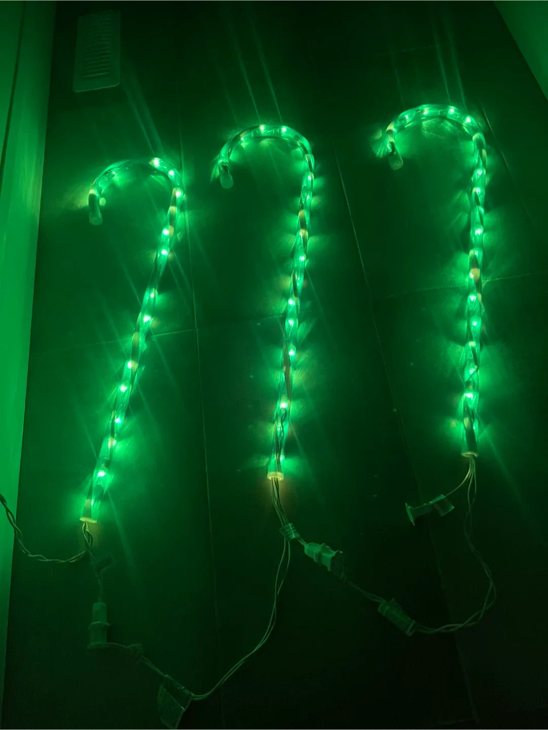 Outdoor Candy Cane Christmas Pathway Markers - Set of 12