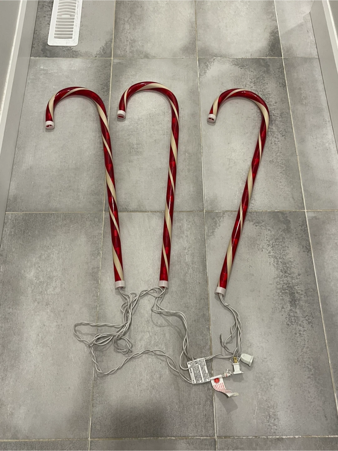 Outdoor Candy Cane Christmas Pathway Markers - Set of 12 - photo 5
