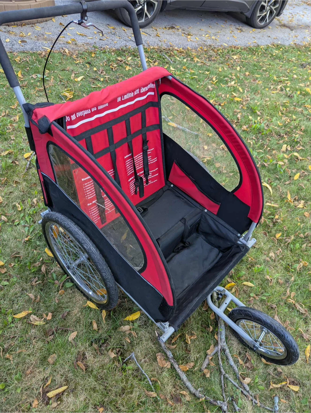 Red & Black Child Bike Trailer