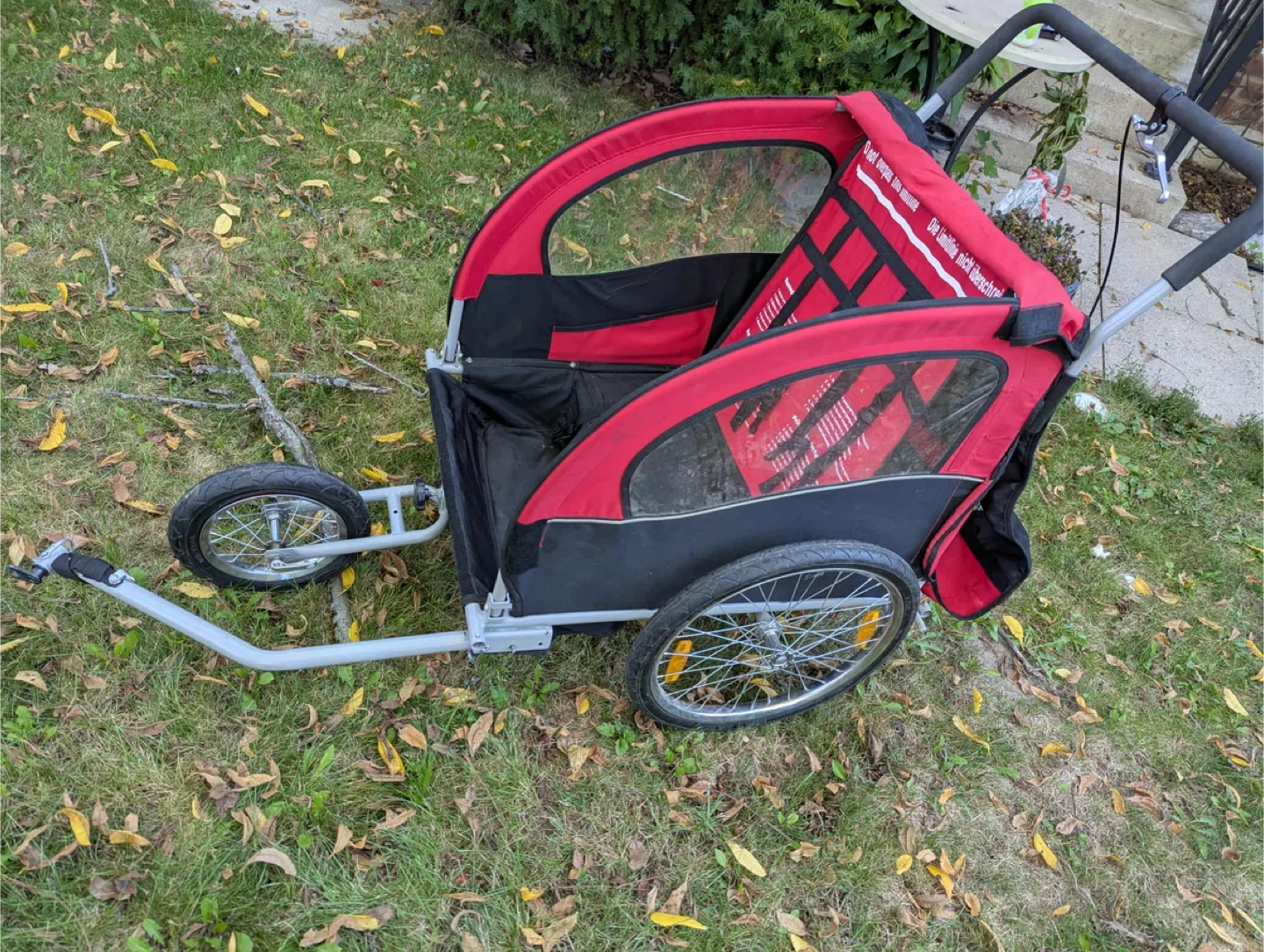 Red & Black Child Bike Trailer - photo 3