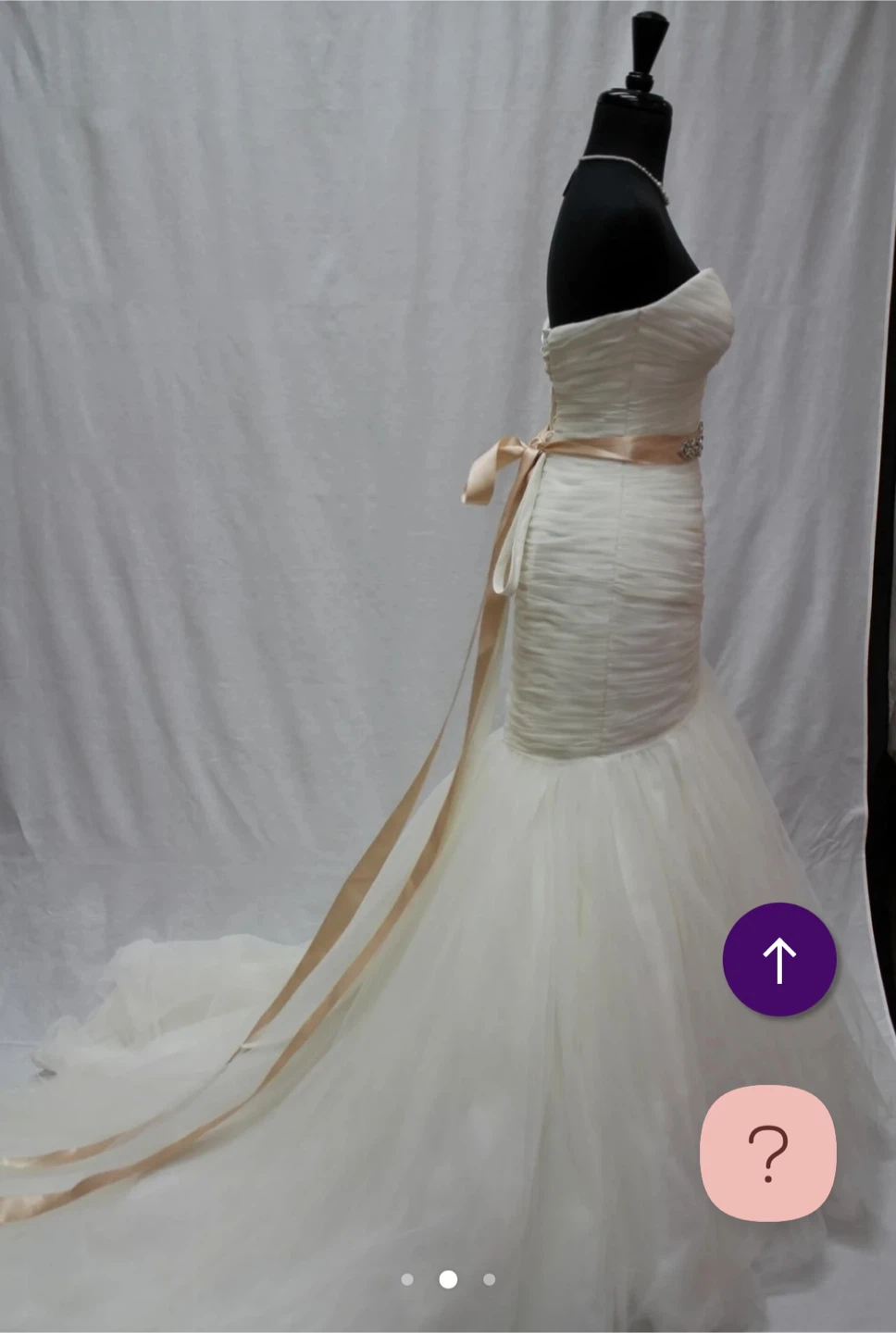 White Strapless Wedding Dress mori lee - photo 2