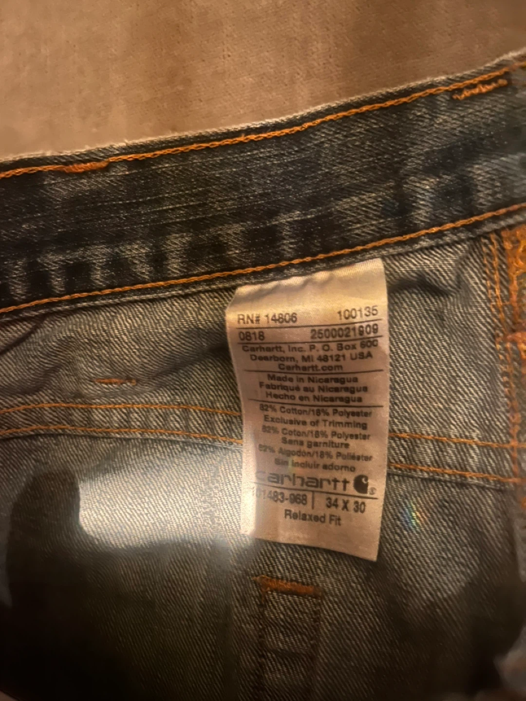 Carhartt Relaxed Fit Jeans - Size 34x30 - photo 3