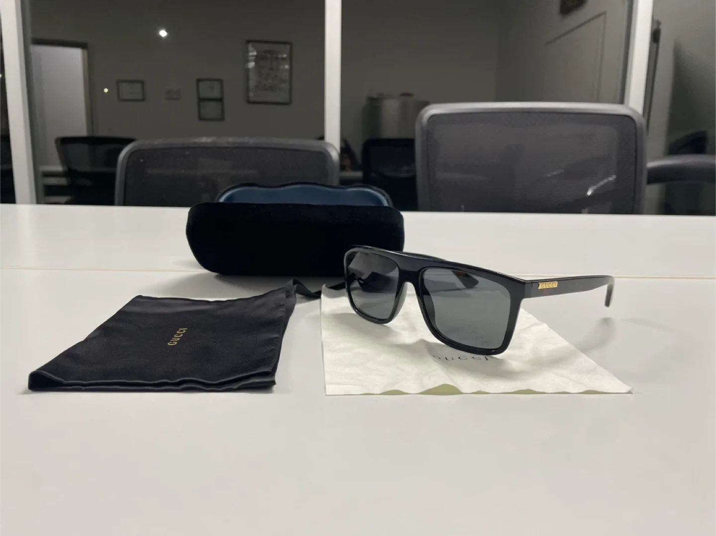 Gucci GG0748S Men's Black Sunglasses