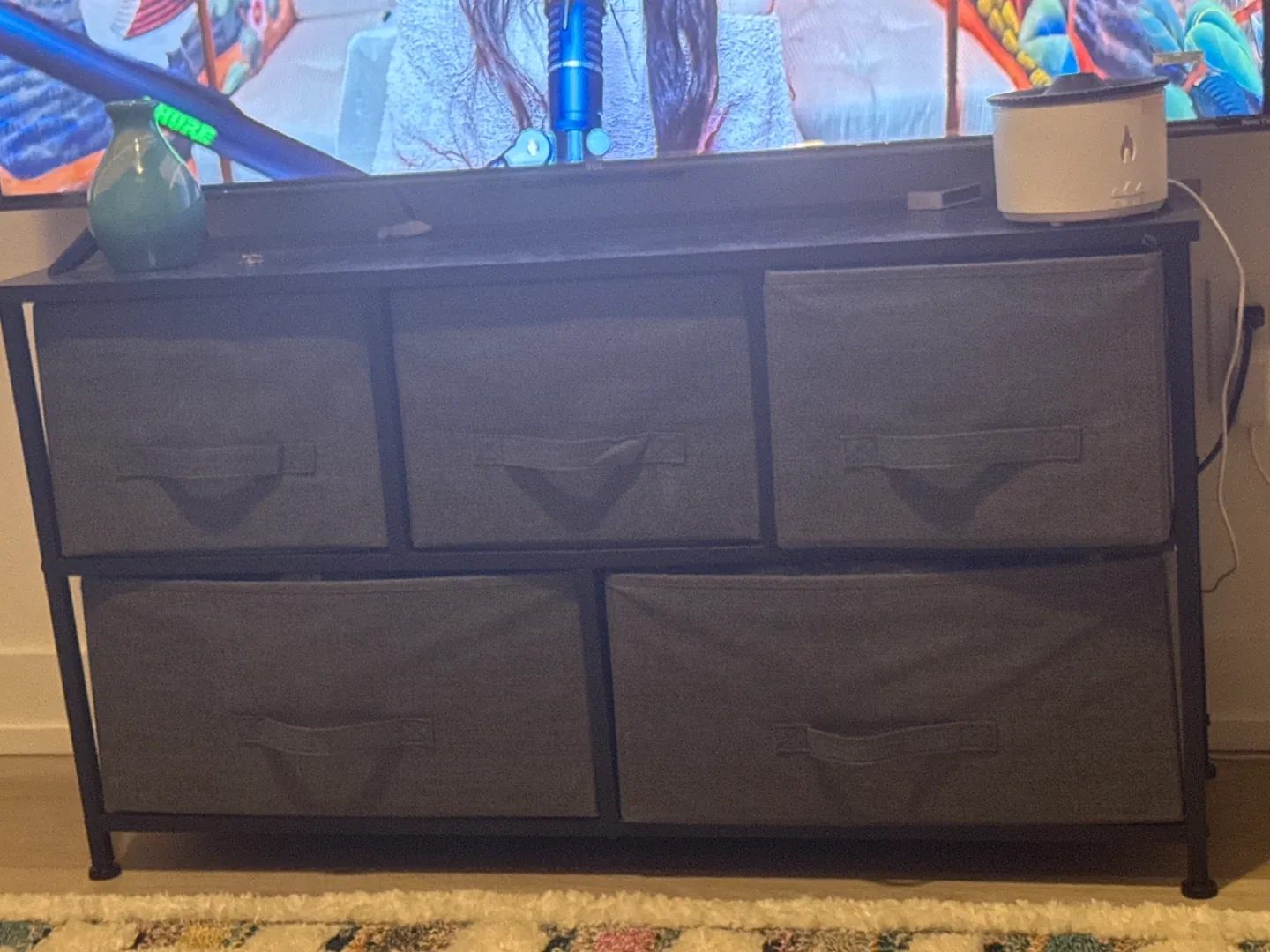 Storage Dresser with Fabric Drawers- great condition