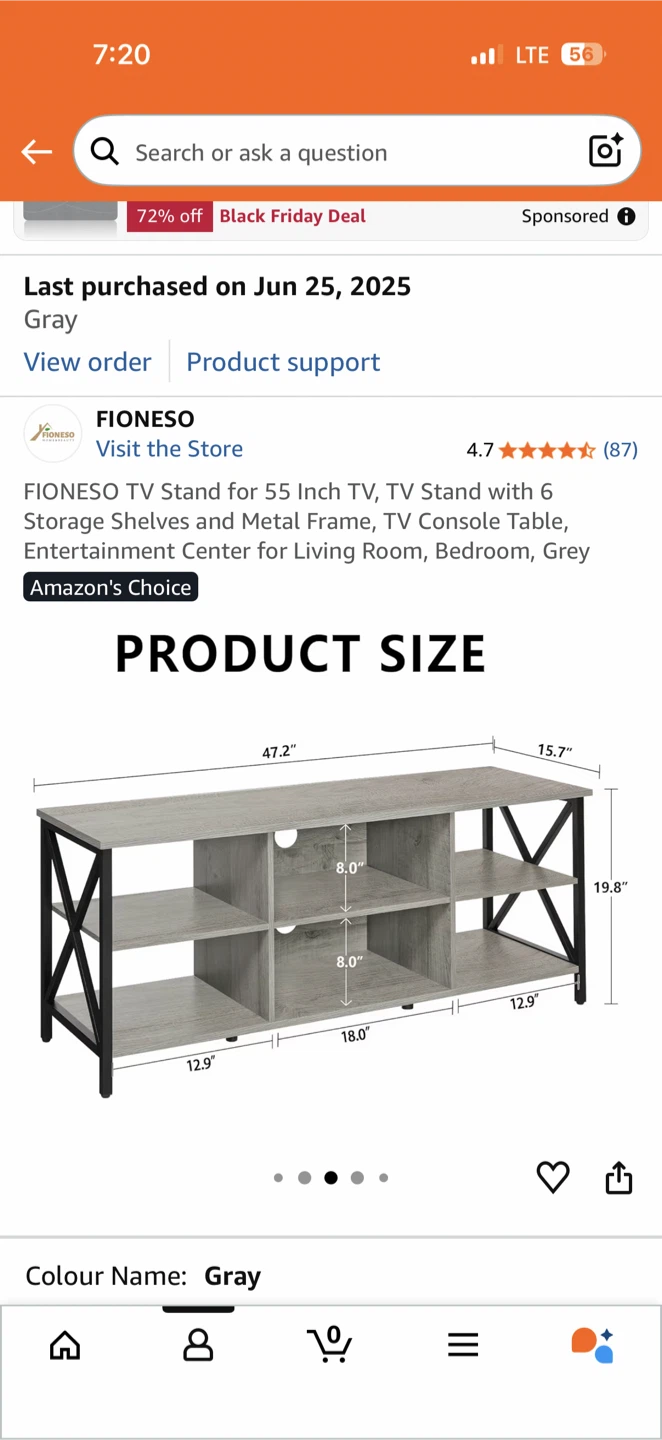 Moving Sale - Light Grey TV Stand 6 Months Old - photo 4