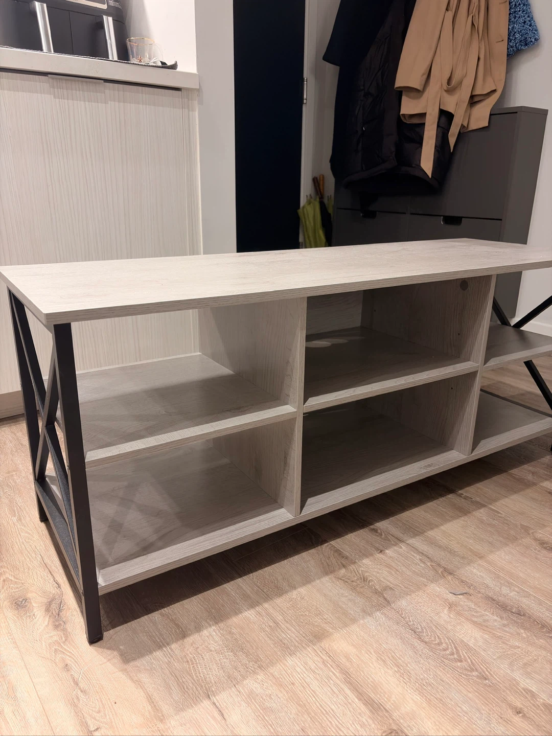 Moving Sale - Light Grey TV Stand 6 Months Old - photo 2