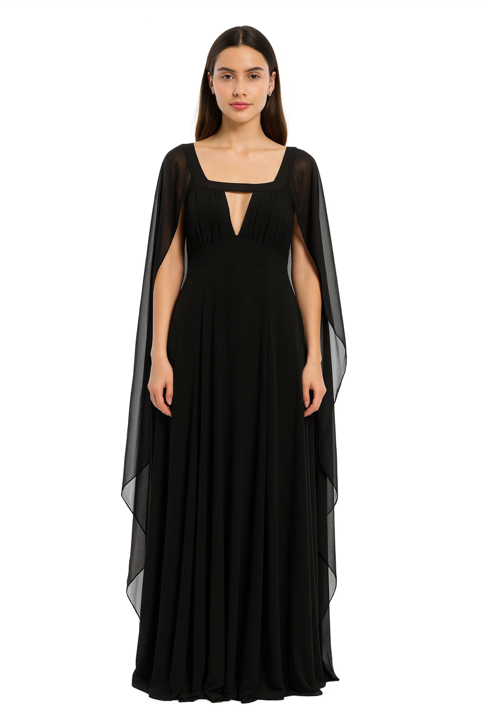 Adrianna Papell Black Evening Gown Size 14 – Like New - photo 2
