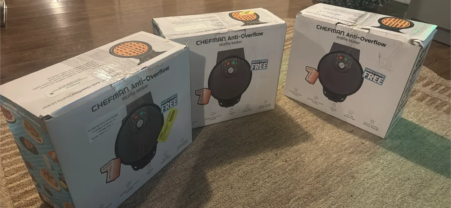 Chefman Anti-Overflow Waffle Maker - New in Box! image indicator(2)