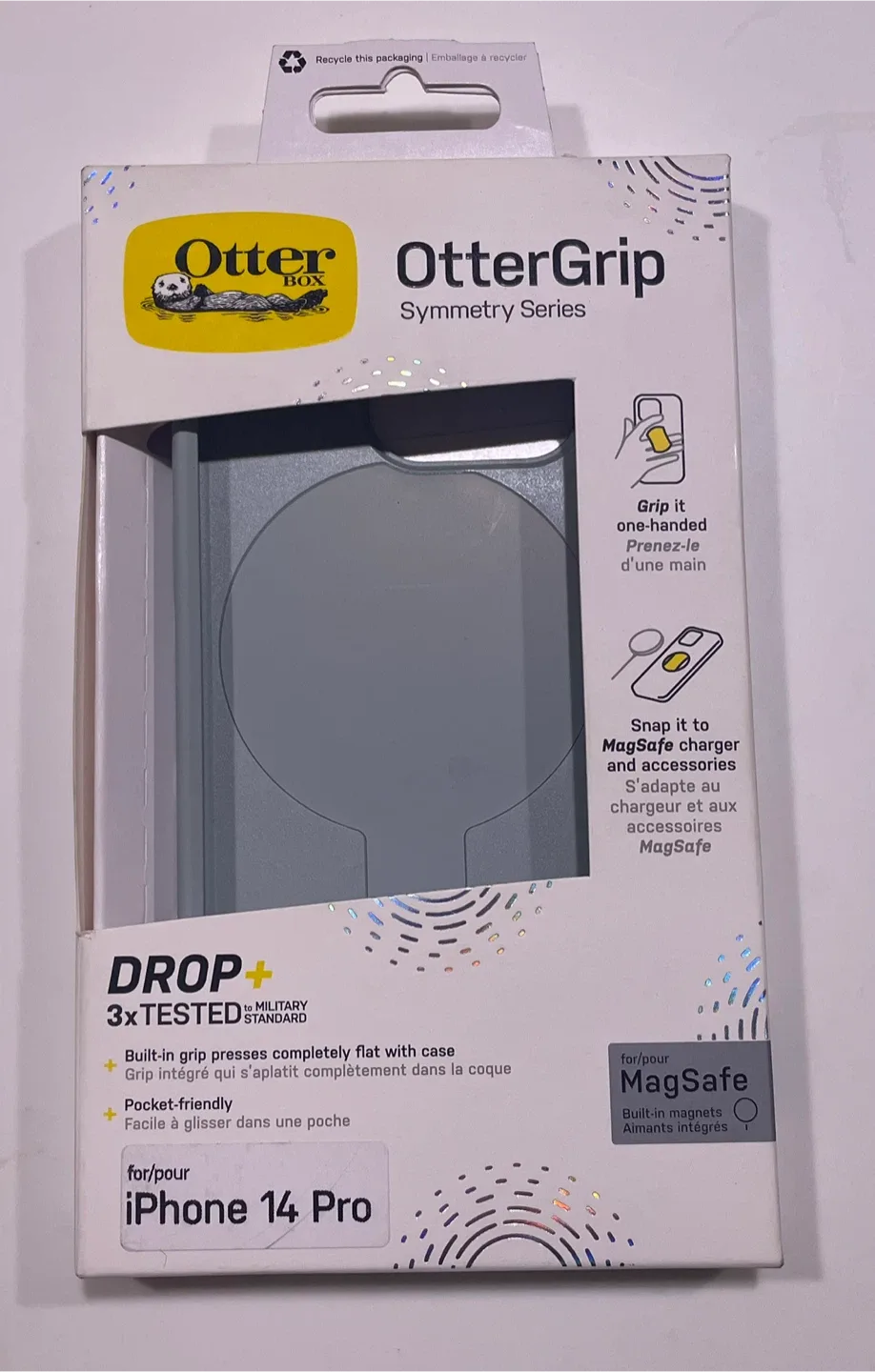 OtterBox OtterGrip Symmetry iPhone 14 Pro - Smoky Blue Colour