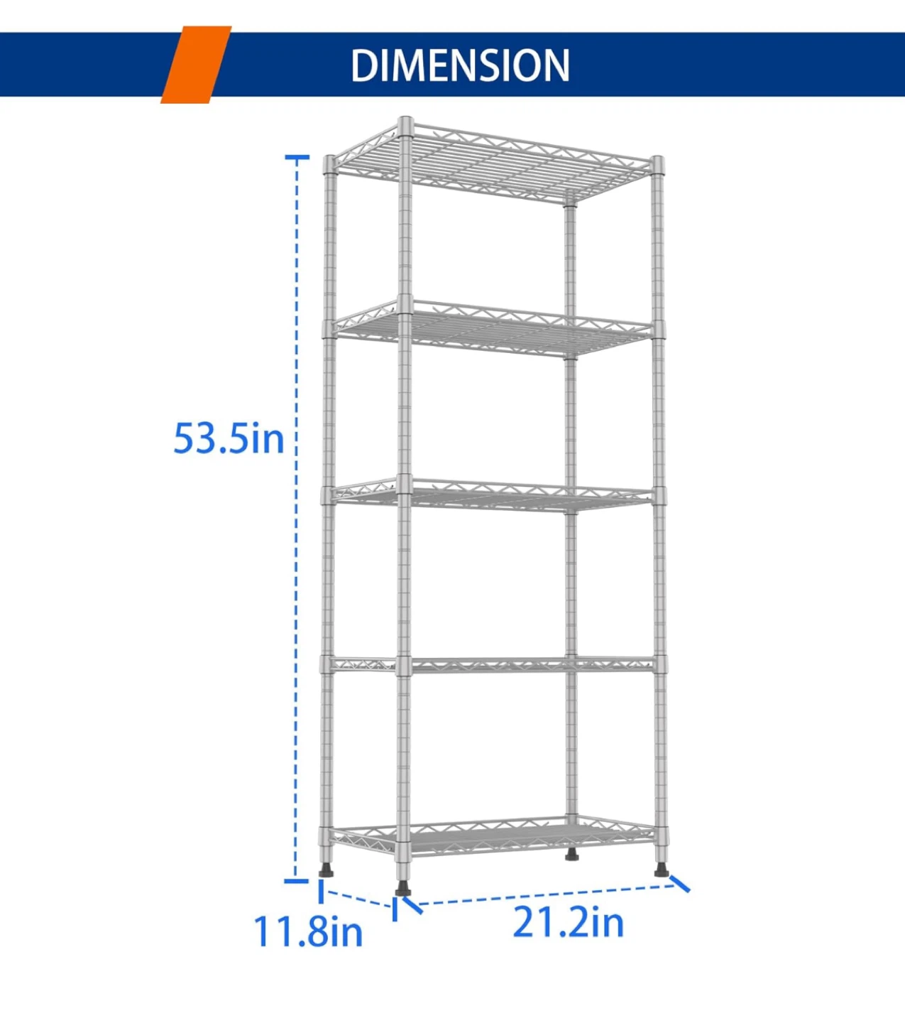 Metal Wire Shelving Unit - 5 Tier - photo 2