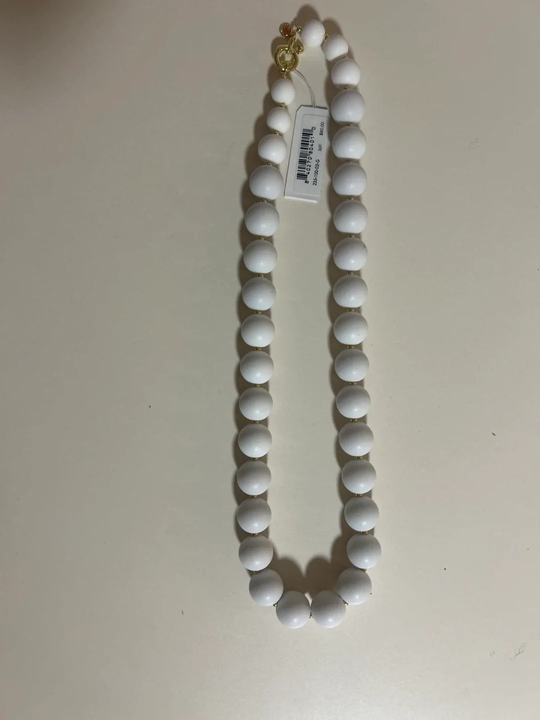 Gorjana White Beaded Necklace - New with Tag!