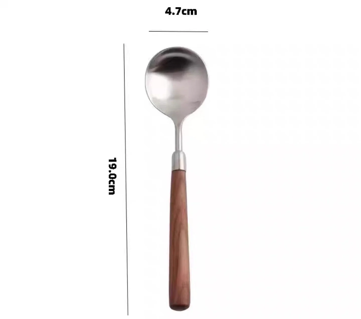 Wooden Handle Stainless Steel Spoon（three pieces） image indicator(4)